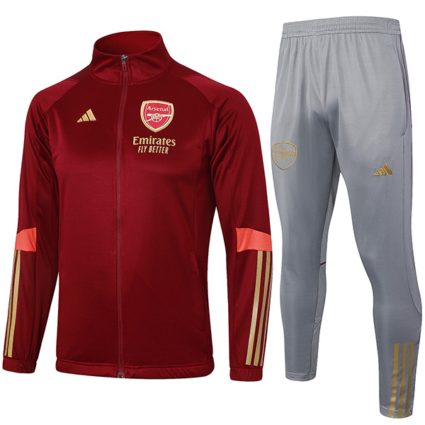Arsenal jacket football sportswear tracksuit long zipper red uniform men's training kit outdoor soccer coat 2024