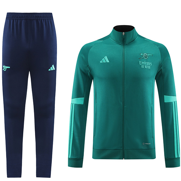 Arsenal jacket football sportswear tracksuit long zipper uniform men's training dark green kit outdoor soccer coat 2024