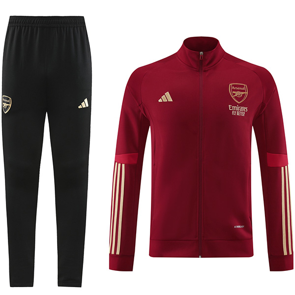 Arsenal jacket football sportswear tracksuit long zipper uniform men's training red kit outdoor soccer coat 2024