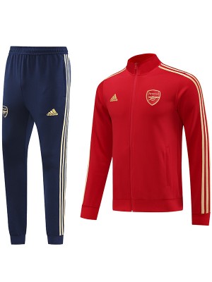 Arsenal jacket football sportswear tracksuit zipper red uniform men's training kit outdoor soccer coat 2023-2024