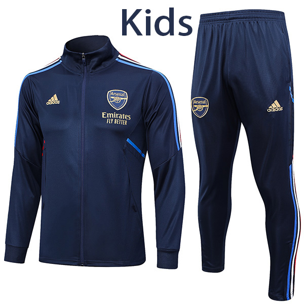 Arsenal jacket kids kit navy football sportswear tracksuit full zipper youth training uniform outdoor children soccer coat 2023-2024