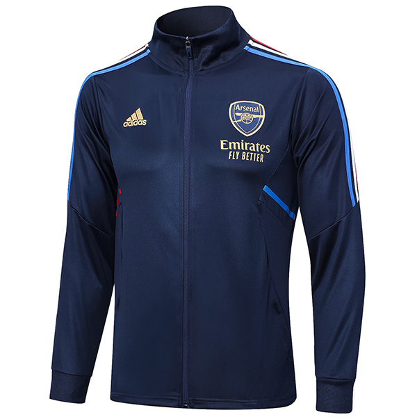 Arsenal jacket navy football sportswear tracksuit full zipper uniform men's training kit outdoor soccer coat 2023-2024