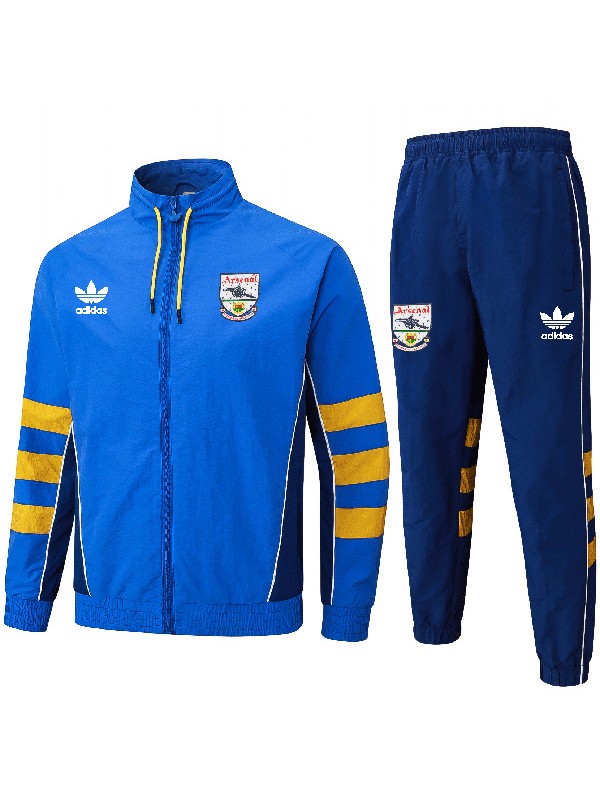 Arsenal giacca antivento calcio abbigliamento sportivo tuta da ginnastica cerniera intera uomo allenamento originale tuta da ginnastica blu navy kit esterno calcio cappotto 2025-2026