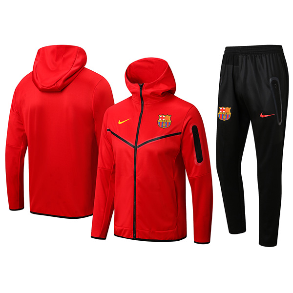 Barcelona hoodie jacket football sportswear tracksuit full zipper men's training jersey kit athletic outdoor soccer red coat 2022-2023