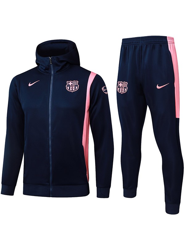 Barcelona giacca con cappuccio tuta sportiva indaco uniforme completo da allenamento uomo 2025-2026