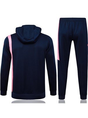 Barcelona giacca con cappuccio tuta sportiva indaco uniforme completo da allenamento uomo 2025-2026