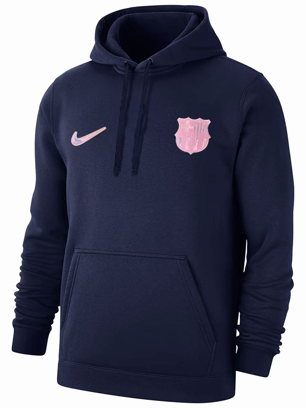 Barcelona giacca con cappuccio tuta allenamento uomo indaco cappotto 2025-2026