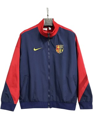 Barcelona giacca antivento tuta blu navy con cerniera intera allenamento uomo 2025-2026