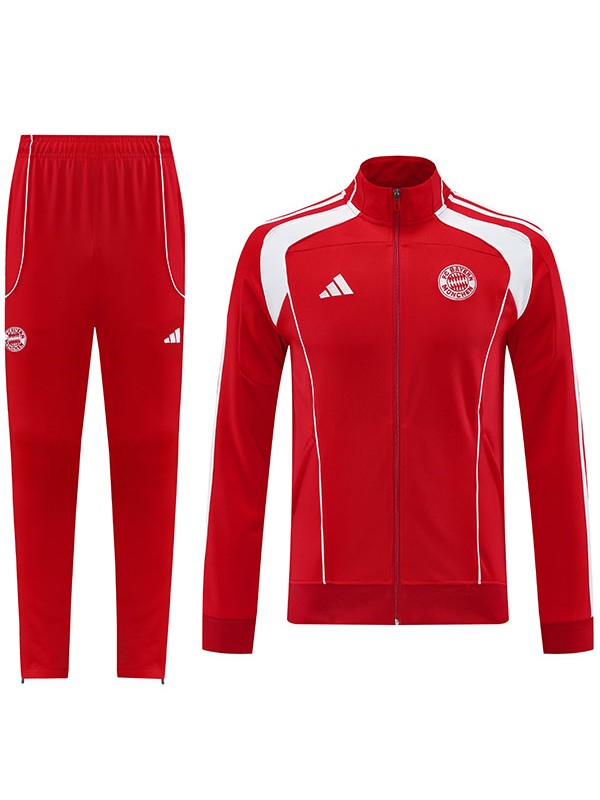 Bayern munich giacca tuta rossa kit allenamento uomo 2025-2026