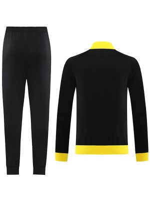 Borussia Dortmund jacket football sportswear black tracksuit uniform men's BVB training jersey kit soccer coat 2023-2024