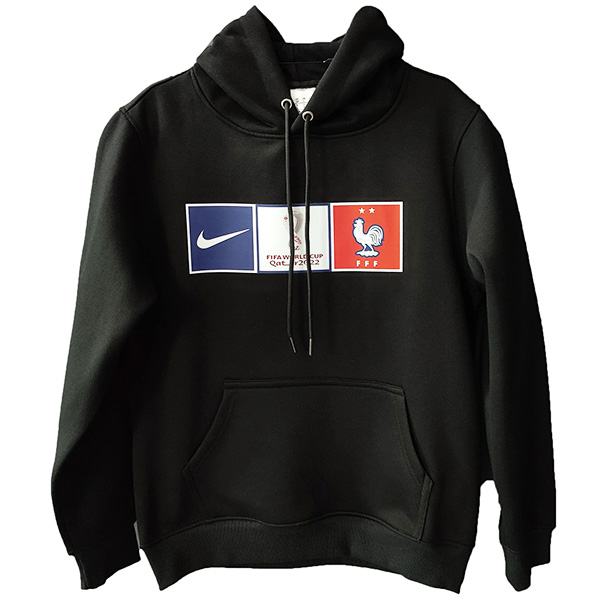France hoodie jacket football sportswear tracksuit full zipper men's training jersey kit black soccer coat 2022