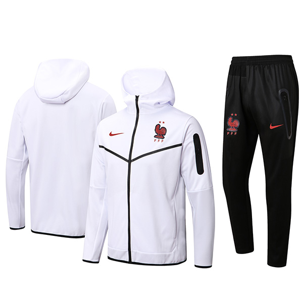 France hoodie jacket football sportswear tracksuit full zipper uniform men's training kit white athletic outdoor soccer coat 2022