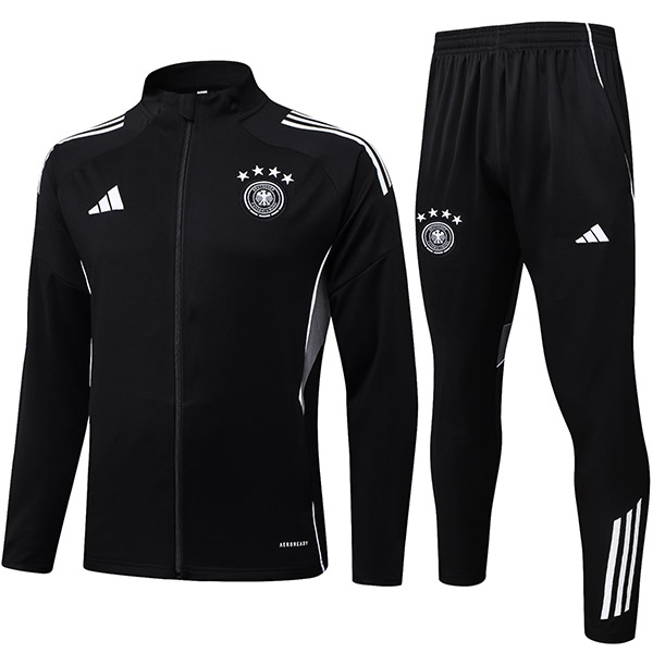 Germany jacket football sportswear tracksuit full zipper men's training kit black outdoor uniform soccer coat 2025-2026