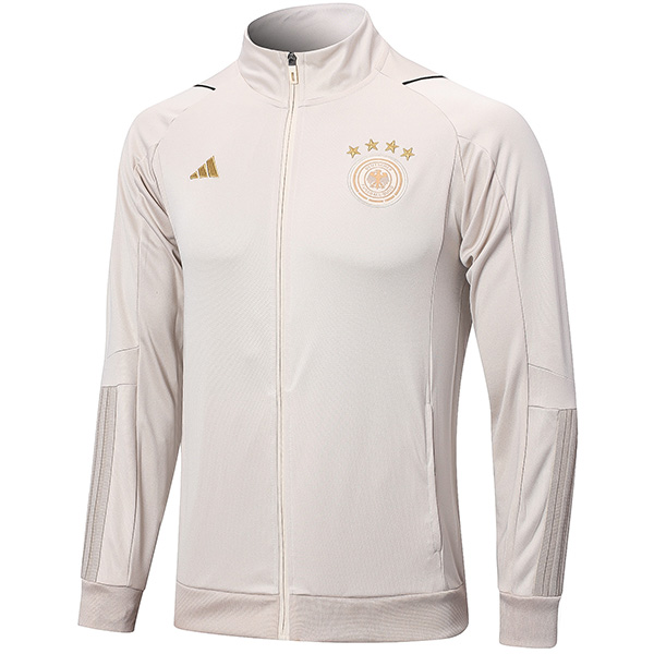 Germany jacket football sportswear tracksuit full zipper uniform men's training cream outdoor soccer kit 2022-2023