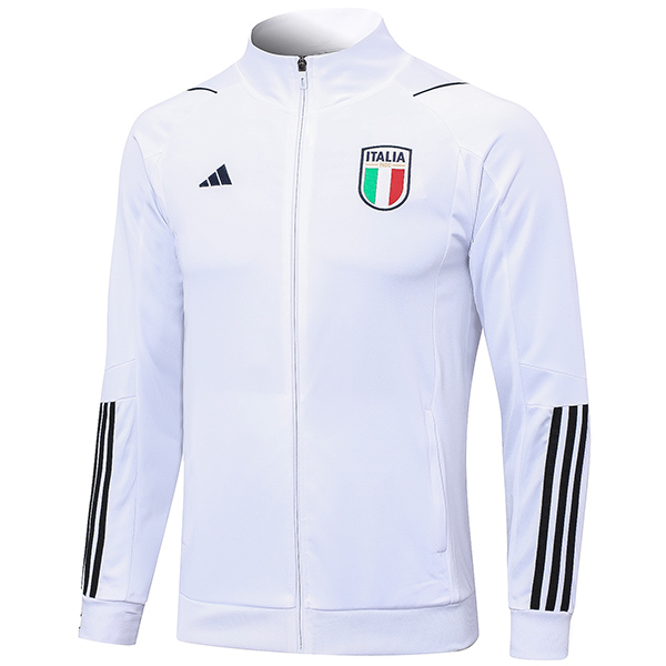 Italy jacket football kit sportswear tracksuit white long zipper training uniform outdoor suit soccer coat 2023-2024