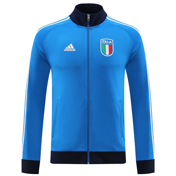 Italy jacket football sportswear tracksuit full zipper men's training kit blue outdoor soccer coat 2023-2024
