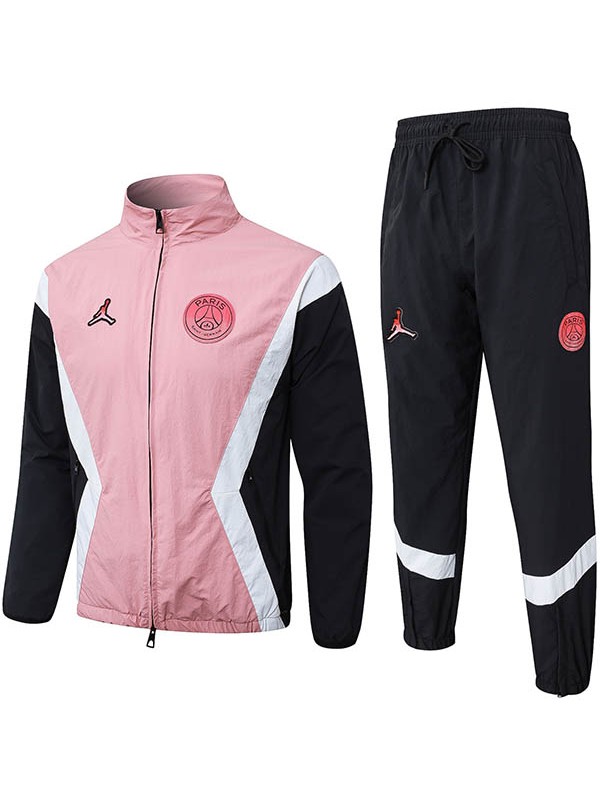 Jordan paris saint-germain giacca antivento tuta rosa kit allenamento uomo 2025-2026