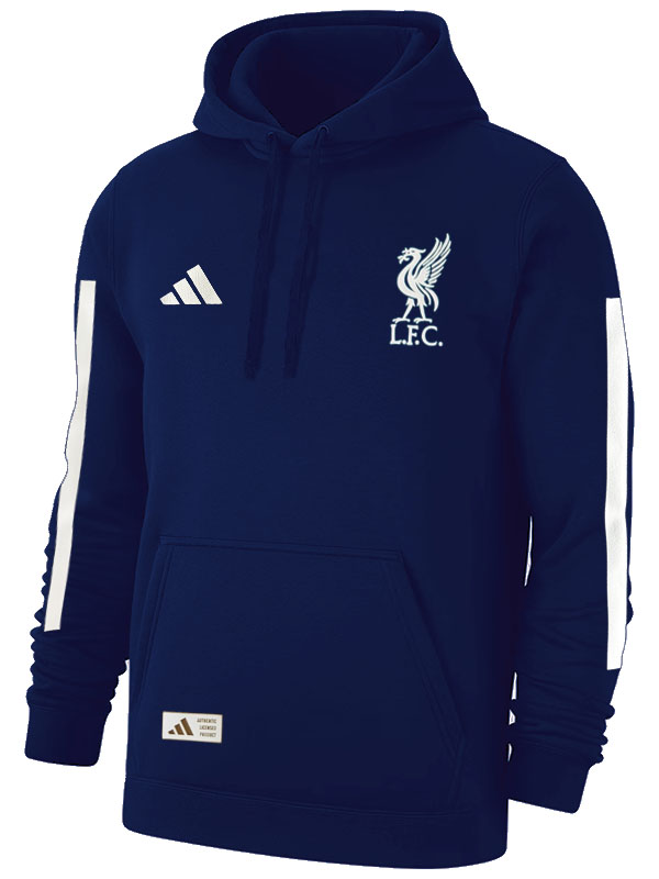Liverpool giacca con cappuccio tuta allenamento uomo indaco cappotto 2025-2026