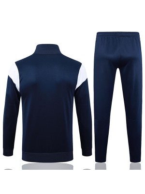 Manchester city jacket football sportswear tracksuit long zip navy uniform men's training kit outdoor soccer coat 2023-2024