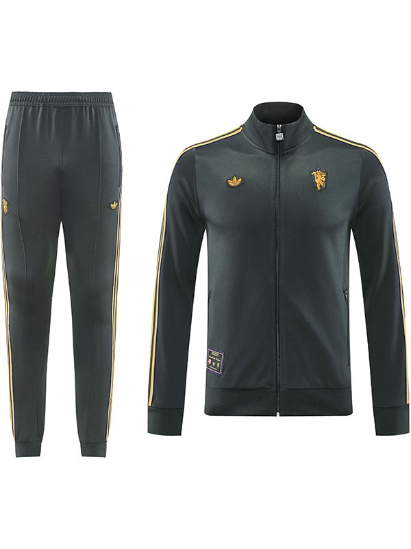 Manchester united giacca tuta grigia kit allenamento uomo 2025-2026