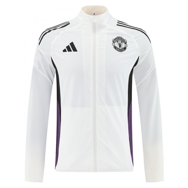 Manchester united giacca antivento tuta bianca allenamento uomo 2025-2026