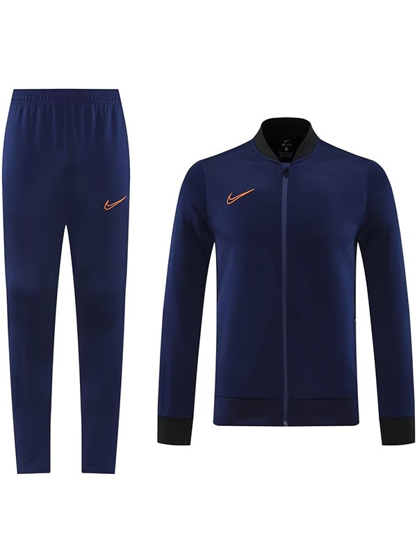 Nk giacca calcio abbigliamento sportivo tuta uniforme blu navy con cerniera intera kit allenamento uomo giacca da calcio all'aperto 2025-2026