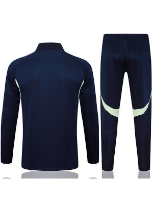 Real Madrid giacca da calcio del tuta sportiva con cerniera intera blu navy e verde acqua uniforme da allenamento per uomo giacca da calcio per esterni 2025-2026