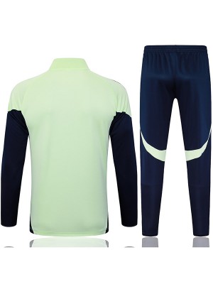 Real Madrid giacca da calcio del tuta sportiva con cerniera intera uniforme da uomo kit da allenamento verde giacca da calcio per esterni 2025-2026