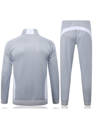 Real madrid giacca tuta grigio chiaro da uomo allenamento 2025-2026