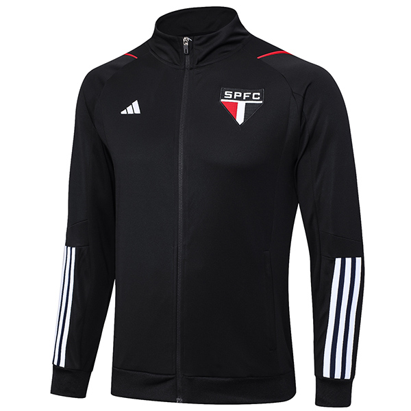 Sao paulo jacket football sportswear tracksuit uniform men's black training jersey kit soccer coat 2023-2024