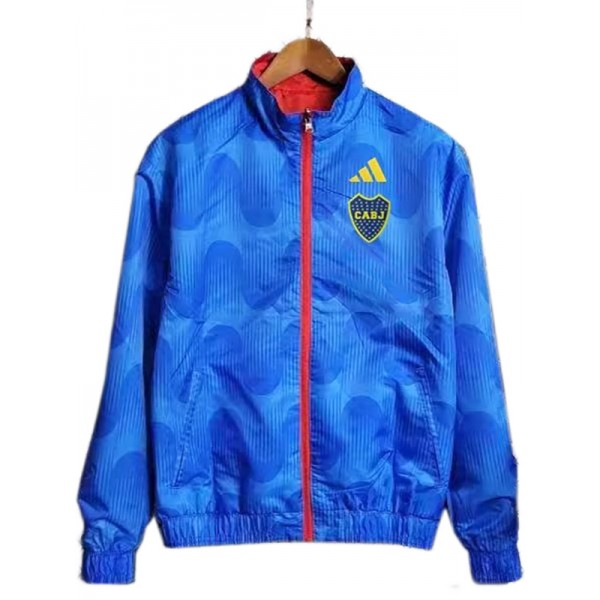 SSC Boca windbreaker jacket football sportswear tracksuit full zipper men's training blue red kit outdoor soccer coat 2023-2024