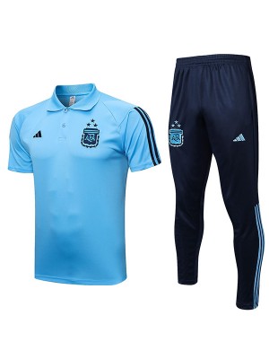 Argentina polo jersey training soccer uniform men's sportswear football blue kit tops sport shirt 2022-2023