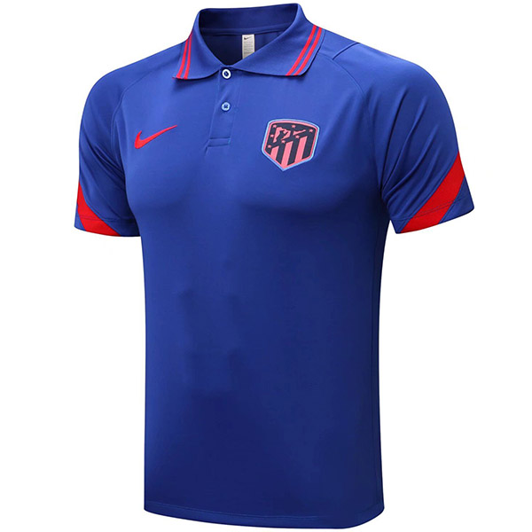 Atletico Madrid polo jersey training soccer uniform men's sportswear football tops sport blue shirt 2022-2023