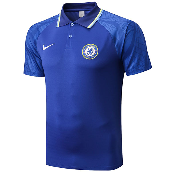 Chelsea polo jersey training soccer uniform men's blue sportswear football kit tops sport shirt 2022-2023