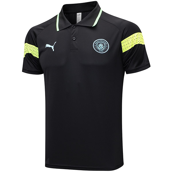 Manchester city polo jersey training soccer uniform men's black sportswear football tops sports shirt 2023-2024