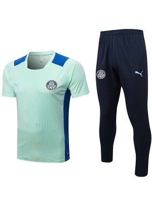 Palmeiras pre-match training jersey soccer uniform men's green blue sportswear football kit sports top shirt 2022-2023