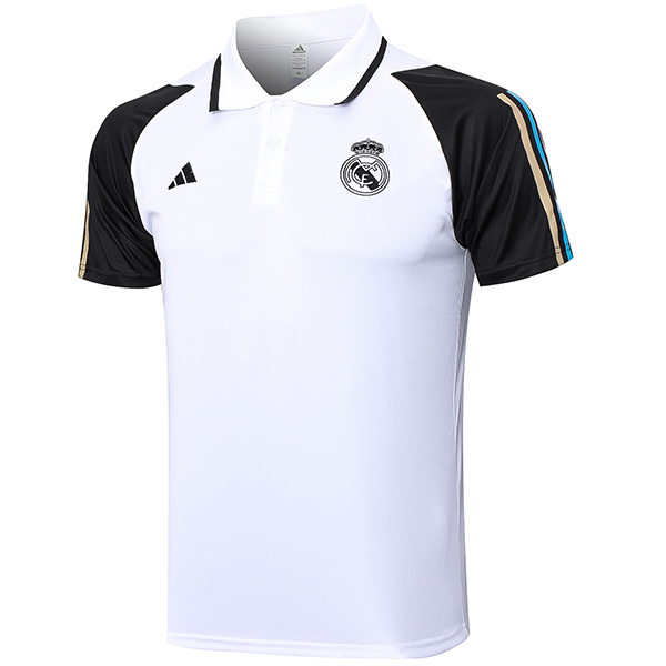 Real madrid polo jersey training uniform men's white soccer sportswear football tops sports shirt 2023-2024