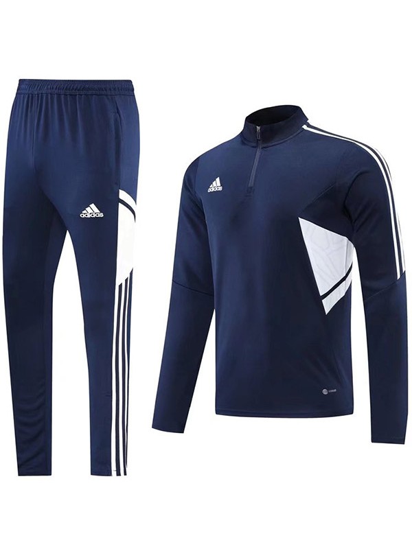 Adds tracksuit soccer pants suit sports set zipper necked uniform men's clothes football training navy kit 2022-2023