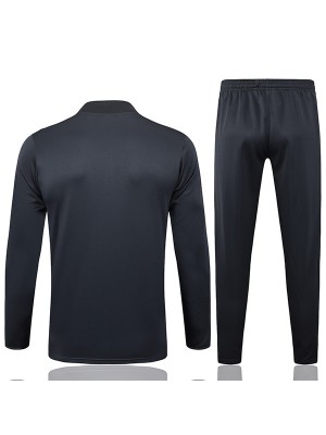 Argentina tuta da calcio tuta sportiva set con zip sul collo uniforme nera abbigliamento da uomo kit da allenamento per il calcio 2025-2026