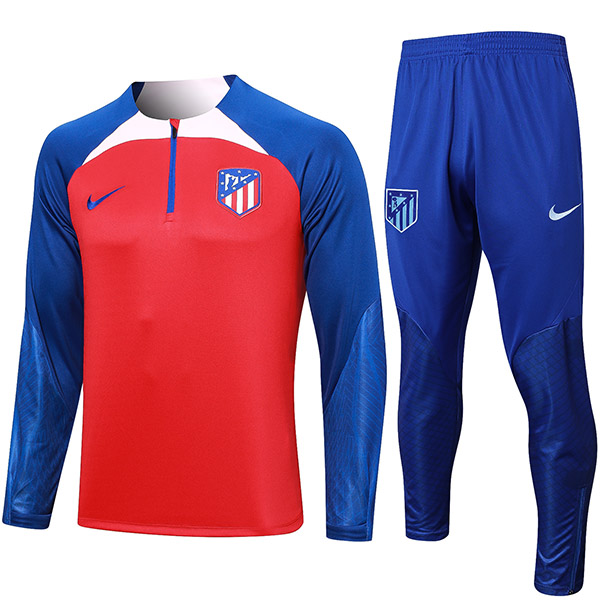 Atletico de Madrid tracksuit soccer suit sports set zipper-necked red uniform men's clothes football training kit 2023-2024