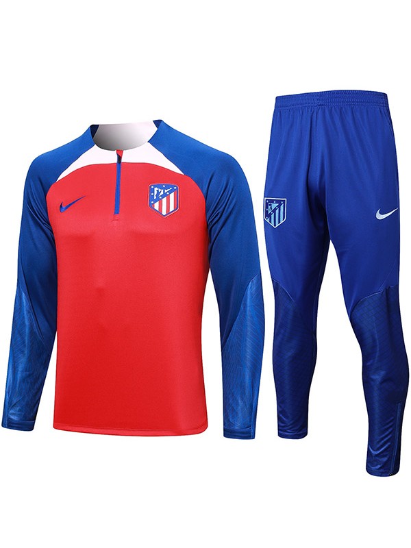 Atletico de Madrid tracksuit soccer suit sports set zipper-necked red uniform men's clothes football training kit 2023-2024