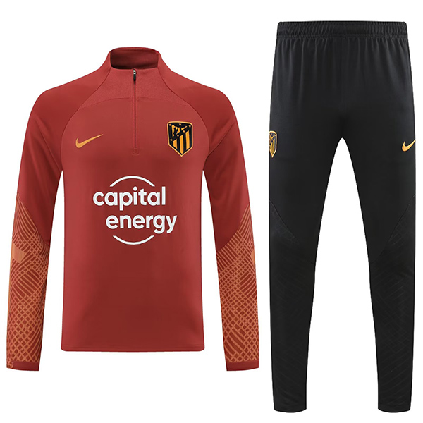 Atlético de Madrid tracksuits red soccer pants suit sports set necked uniform men's clothes football training kit 2022-2023