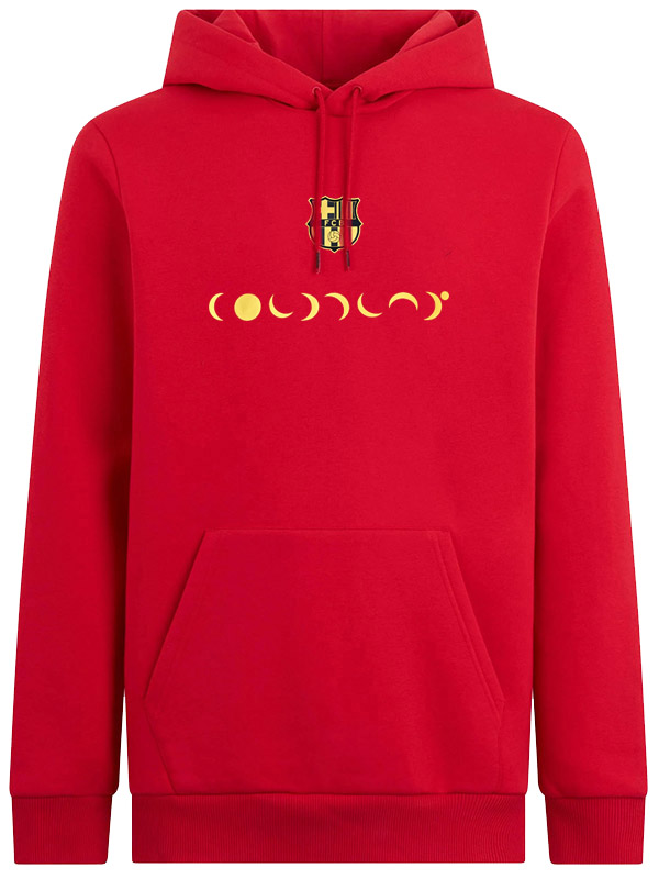 Barcelona felpa con cappuccio giacca calcio abbigliamento sportivo tuta da uomo allenamento rosso kit esterno calcio cappotto 2025-2026
