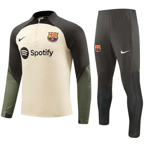 Barcelona tracksuit soccer white suit sports set zipper-necked uniform men's clothes football training kit 2023-2024