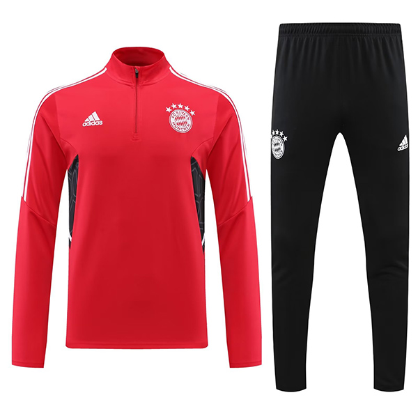 Bayern munich tracksuit red soccer pants suit sports set zipper necked uniform men's clothes football training kit 2022-2023