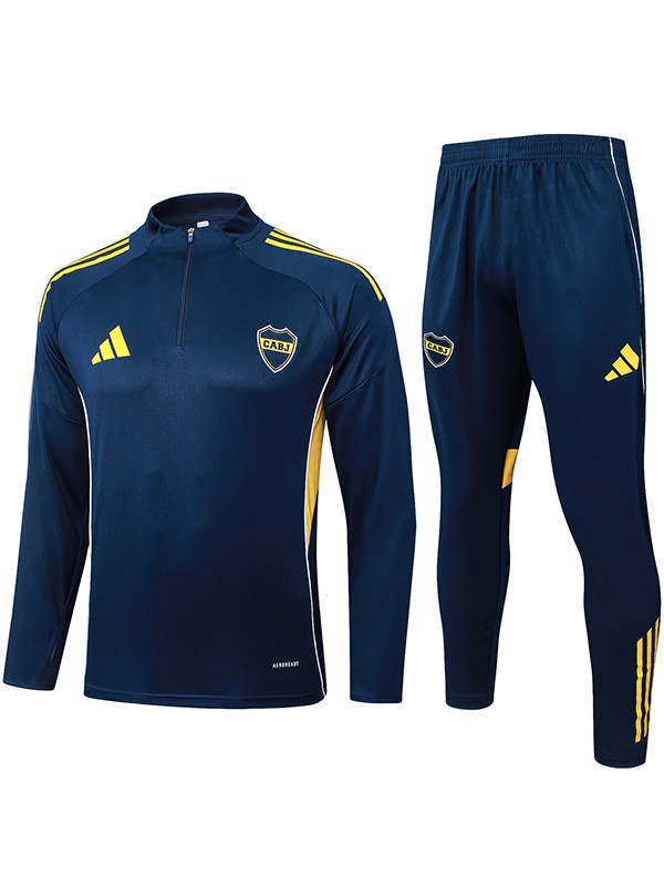 Boca Juniors tuta allenamento calcio uomo blu scuro con cerniera sul collo 2025-2026