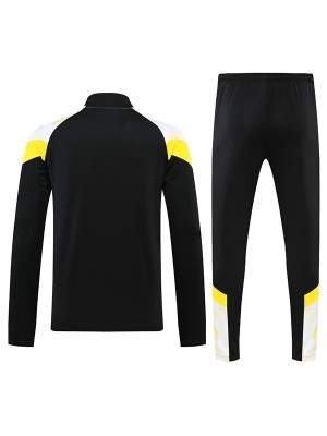 Borussia Dortmund black soccer pants suit sports set zipper necked uniform men's clothes football training kit 2022-2023