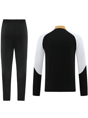 Chelsea tracksuit soccer pants suit sports set half zip necked uniform men's clothes football training black white kit 2023-2024