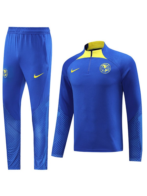 Club América tracksuit blue soccer suit sports set zipper-necked uniform men's clothes football training kit 2023-2024