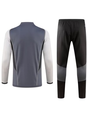 Inter miami tracksuit soccer pants suit sports set zipper necked uniform men's gray clothes football training kit 2023-2024